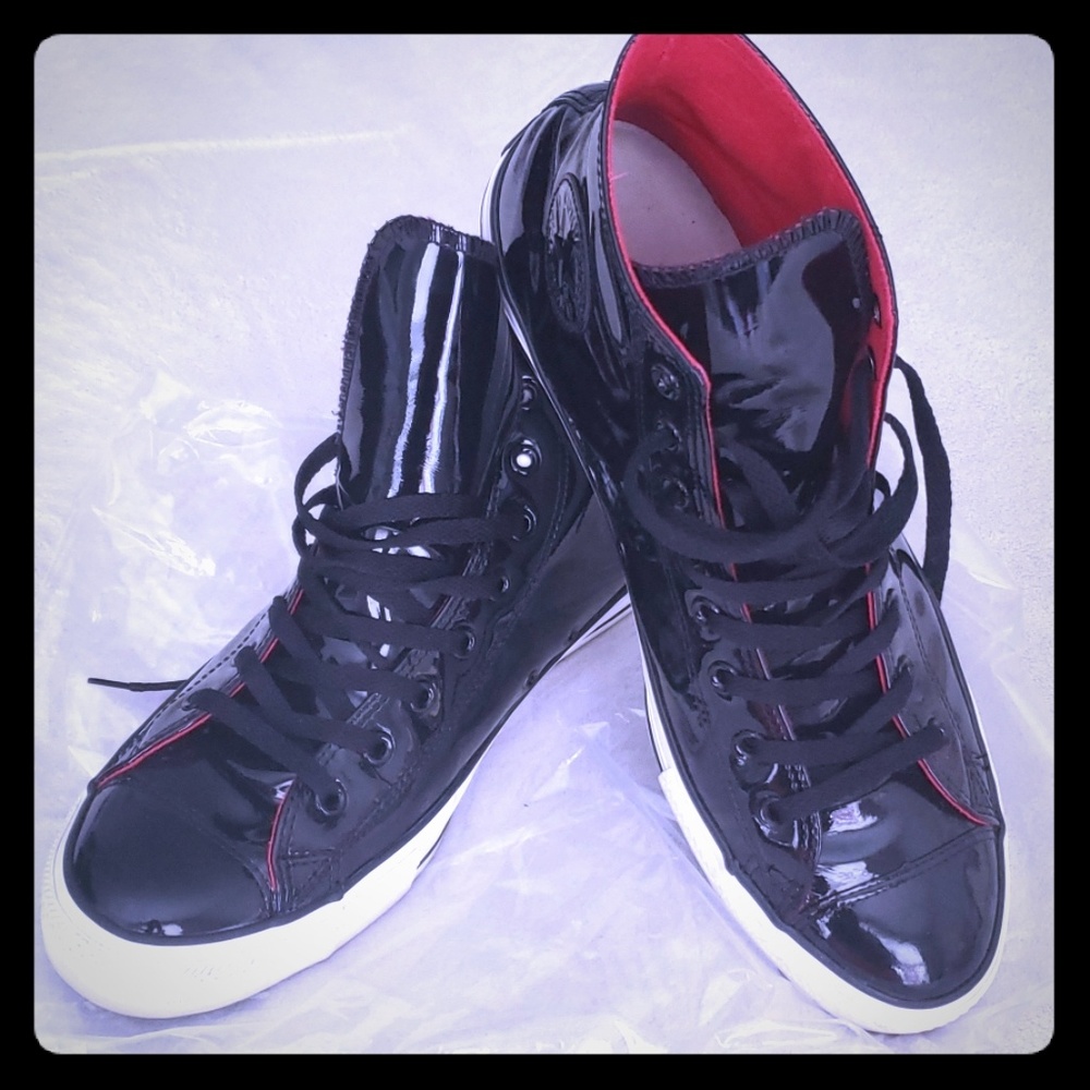 Converse Chuck Taylor black Patent High top shoes